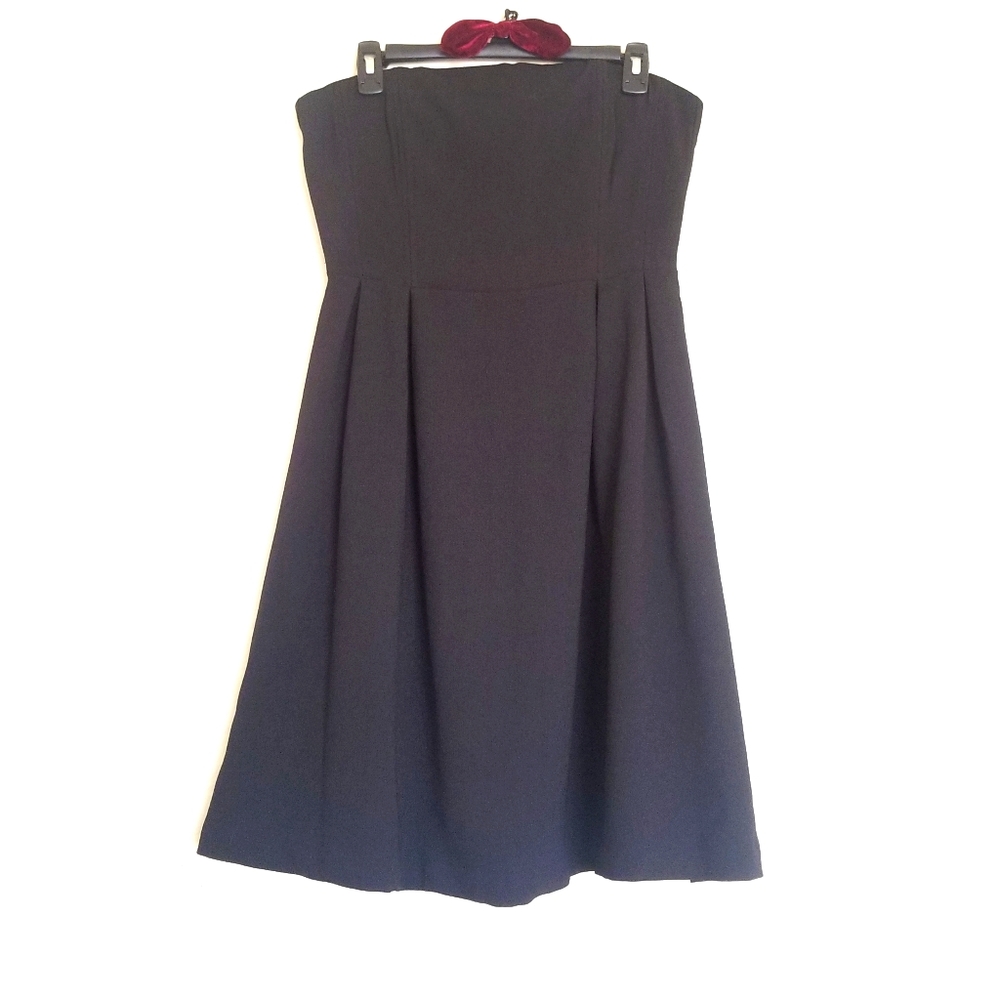H&M Strapless Black A-Line Dress Size 10